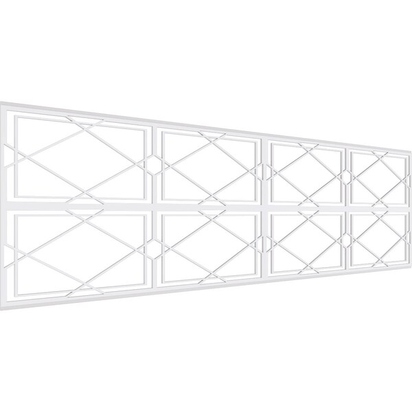 Ekena Millwork Set of Four Panels for 94 1/2"W x 28 1/4"H Kiowa Fretwork Wainscot Wall Paneling WPKP14X01X47KWA - main